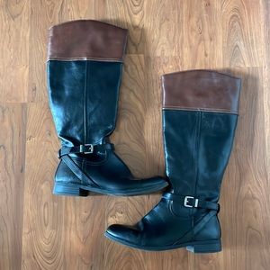 Two-Tone Tall Boots
